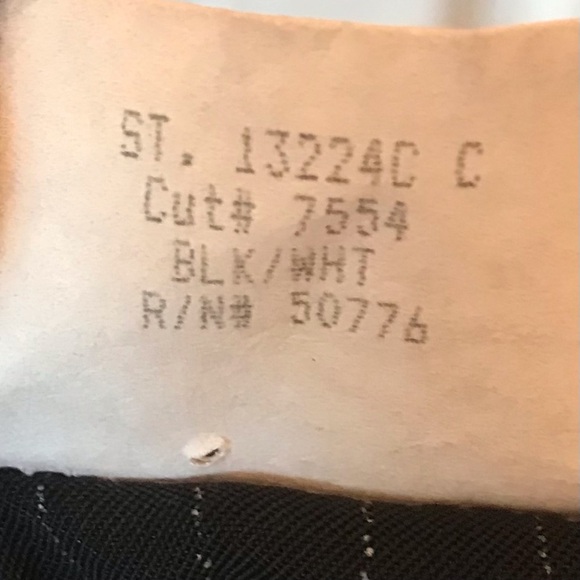 Hugo Buscati Designer Long Sleeve Pin Stripe Black Dress Size 10 - Picture 5 of 7